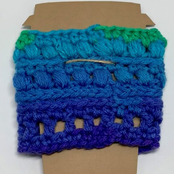 NWT Crochet Coffee Tumbler Sleeve Cozy Koozie - Picture 4 of 4